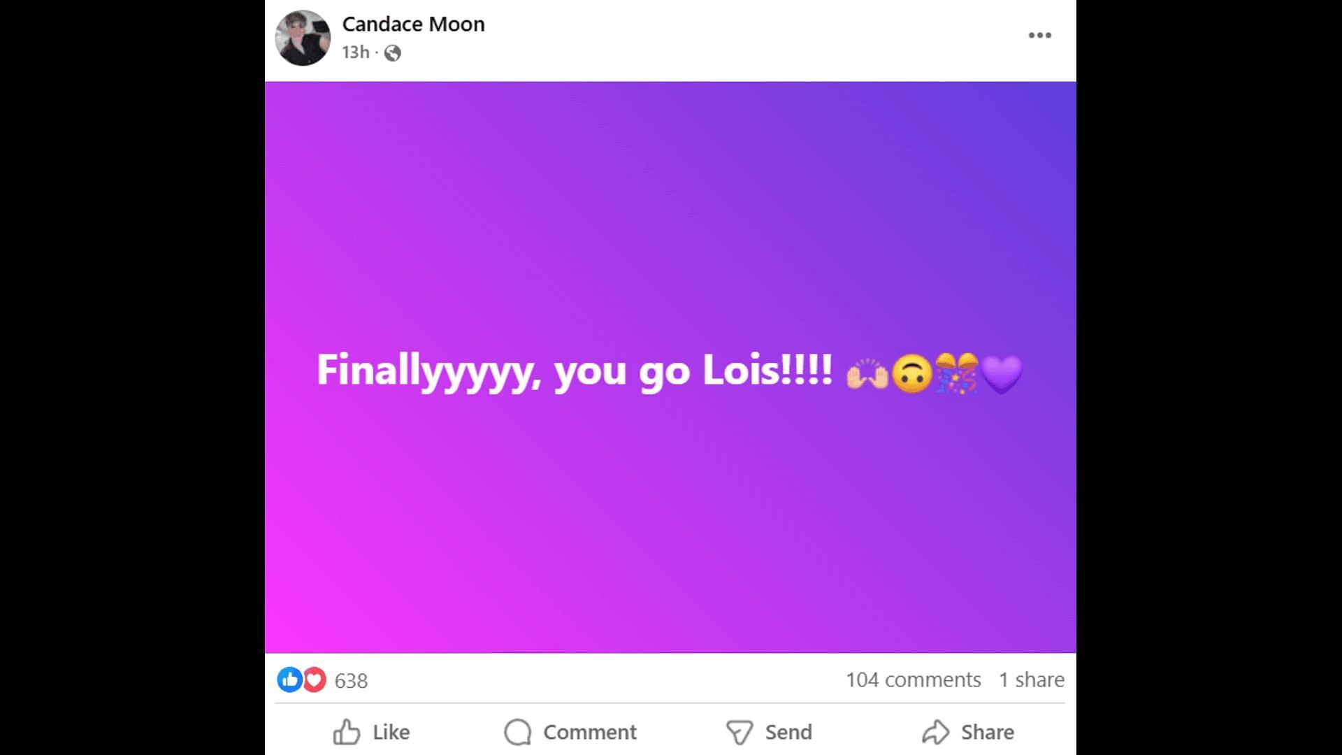 A Facebook post about Lois (Image via Facebook/General Hospital Fans - Official)